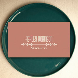 Minimalist boho leaves frame pastel earthy QR code Visitkort