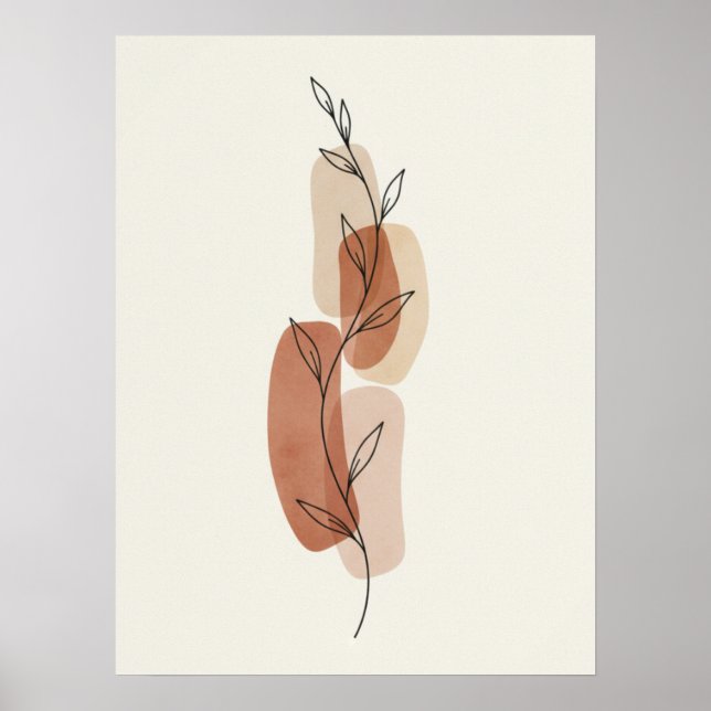 Minimalist Boho Line Teckning Poster (Framsidan)