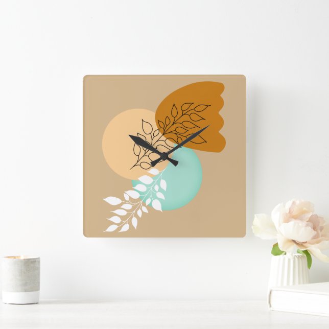 MINIMALIST BOHO LÖV _ ENKEL OCH SNYGGT  FYRKANTIG KLOCKA (Hem)