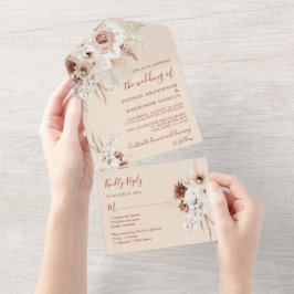 Minimalist Boho Pampas Grass Bröllop