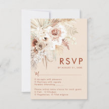 Minimalist Boho Pampas Grass OSA kort