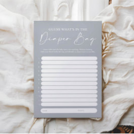 Minimalist Boho What's in the Diaper Bag Game