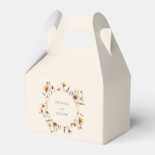 Minimalist Boho WildblommBlommigt Bröllop Presentaskar