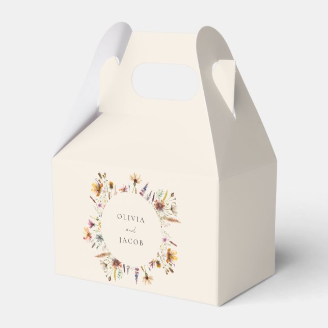 Minimalist Boho WildblommBlommigt Bröllop Presentaskar (Framsidan Sidan)