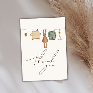 Minimalist Boho Winter Boy Clothes Baby Shower Tack Kort