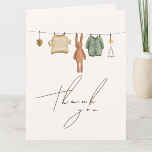 Minimalist Boho Winter Boy Clothes Baby Shower Tack Kort