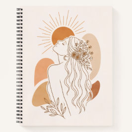 Minimalist Boho Woman Art Notebook
