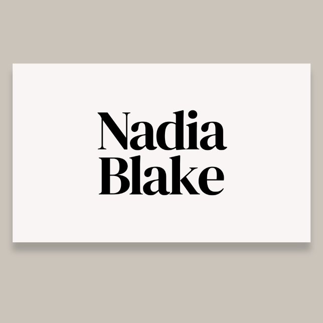 Minimalist Bold Editorial Style QR Code White Visitkort (Skapare uppladdad)