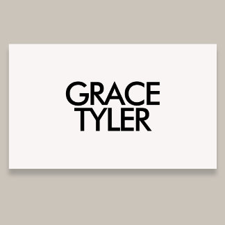 Minimalist Bold Modern QR Code White Business Card Visitkort