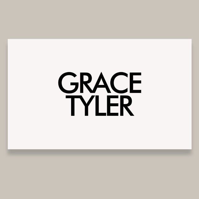 Minimalist Bold Modern QR Code White Business Card Visitkort (Skapare uppladdad)