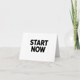 Minimalist bold start now text tack kort