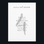 Minimalist Bold Wedding Table Number 4 Card Inbjudningar<br><div class="desc">This is elegant black and white bold table number four sign for wedding with editable guest list. You can add your names and guest list. If you wish to change background color, font and table number color or make other changes to the template - it can be done easily, just...</div>