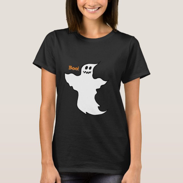 Minimalist Boo Ghost T-shirt (Framsida)