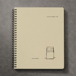 Minimalist Book Lover Notebook/The Library Card  Anteckningsbok