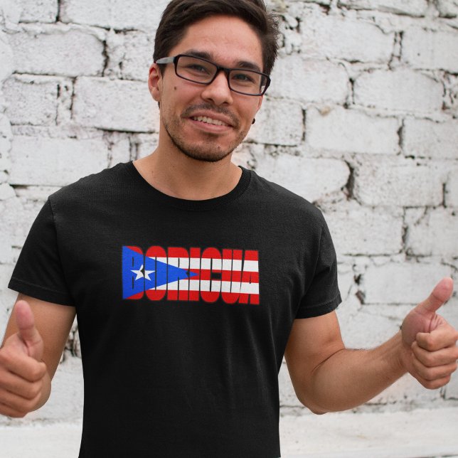 Minimalist Boricua Puerto Rican Flag Typography T Shirt (Minimalist Boricua Puerto Rican Flag Typography T-Shirt)