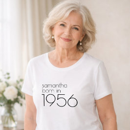 Minimalist Born in 1956 70th Birthday Party T Shirt