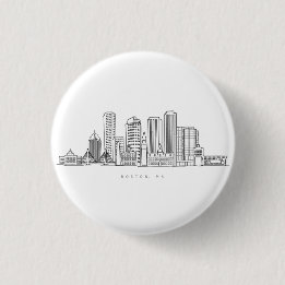 Minimalist Boston City Skyline Illustration Knapp