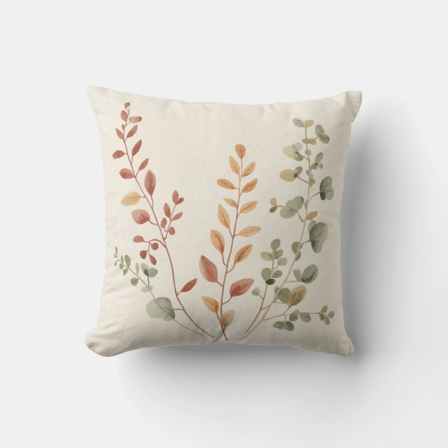 Minimalist Botanical Branches Decorative Pillow Kudde (Framsida)