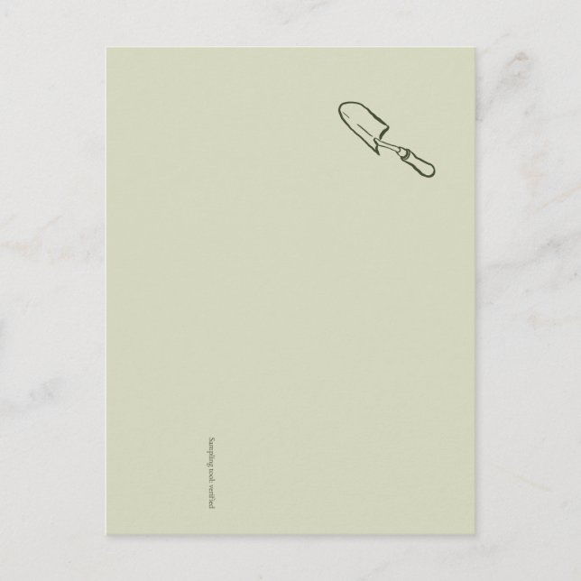 Minimalist Botanical Garden Reader Gift Vykort (Framsida)