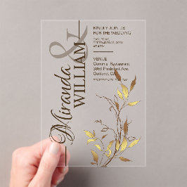 Minimalist Botanical Gold Wedding