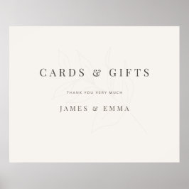 Minimalist Botanical Sign Warm White Poster