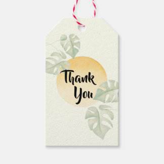 Minimalist Botanical Thank You Tags | Gift Tag Presentetikett