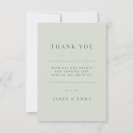 Minimalist Botanical Wedding Pale Sage Tack Kort