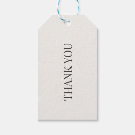 Minimalist Botanical Wedding  | Warm Ivory Presentetikett