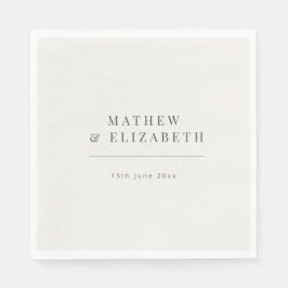 Minimalist botanical Wedding  | Warm White Pappersservett