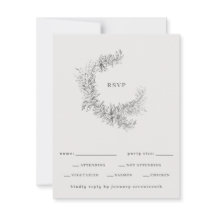 Minimalist Botanical Wreath Wedding