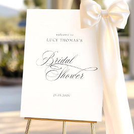 Minimalist Bridal Shower Welcome Sign, Elegant Bri