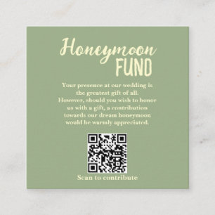 Minimalist Bröllopspresent QR-kod Smekmånadsgåva Tilläggskort