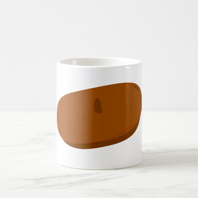 Minimalist Brown Beret Fransk Hat Kaffemugg (Skapare uppladdad)
