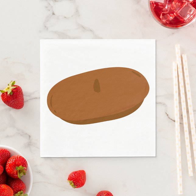 Minimalist Brown Beret Fransk Hat Pappersservett (Skapare uppladdad)