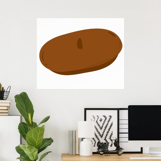 Minimalist Brown Beret Fransk Hat Poster (Skapare uppladdad)
