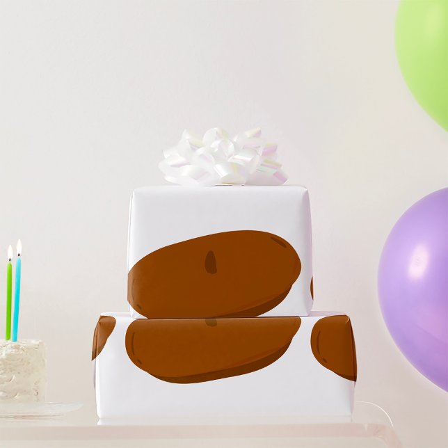 Minimalist Brown Beret Fransk Hat Presentpapper (Skapare uppladdad)