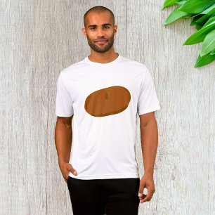 Minimalist Brown Beret Fransk Hat T Shirt