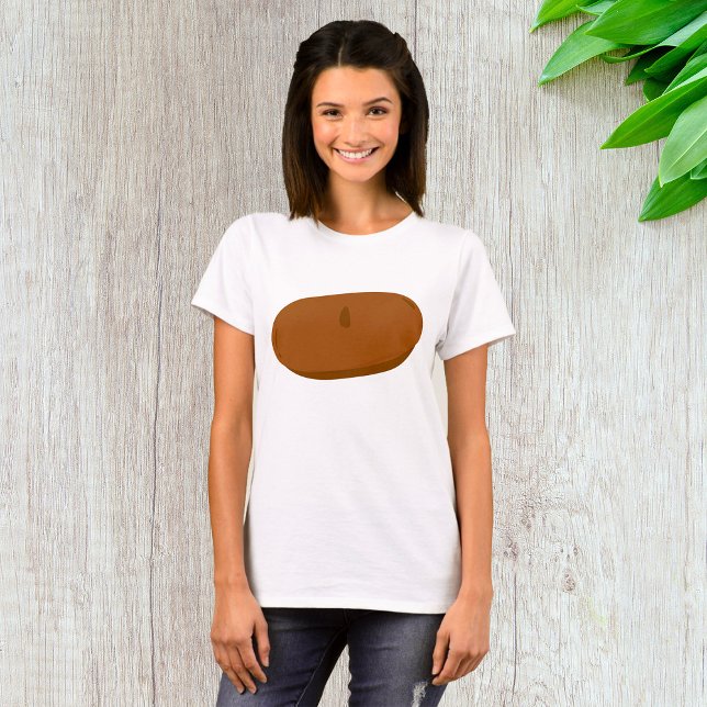 Minimalist Brown Beret Fransk Hat T Shirt (Skapare uppladdad)