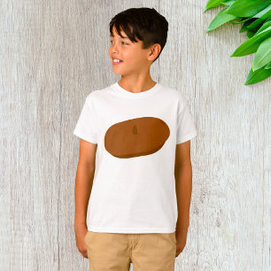 Minimalist Brown Beret Fransk Hat T Shirt