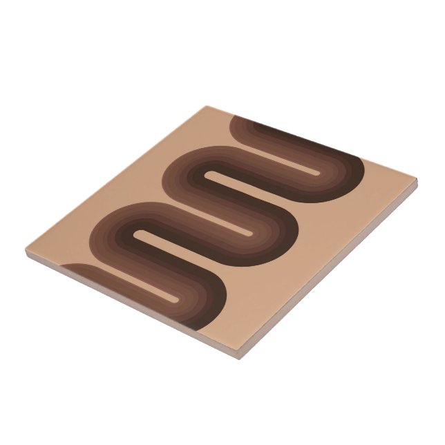 Minimalist Brown Geo Kakelplatta (Sidan)