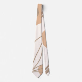 Minimalist Brown Tan och White Neck Tie Slips