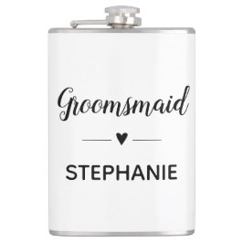 Minimalist Brudtärna Med Namnskript Bröllop Fickplunta