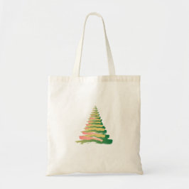 Minimalist Brushstroke Christmas Tree Tygkasse