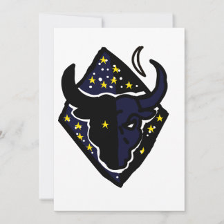 Minimalist Bull Icon Julkort