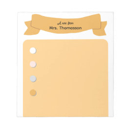 Minimalist Bullet Point Teacher Notepad Anteckningsblock