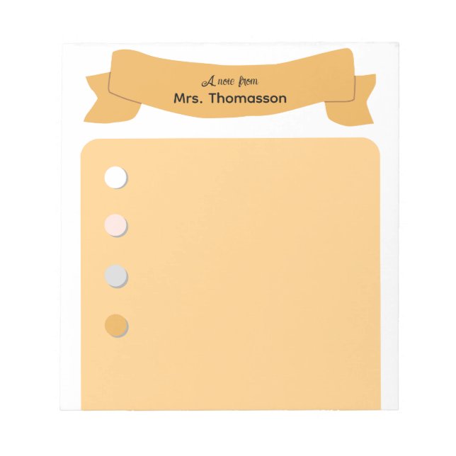 Minimalist Bullet Point Teacher Notepad Anteckningsblock (Framsida)