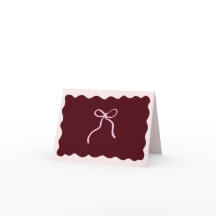Minimalist Burgunder Vikad Tacksamhetskort