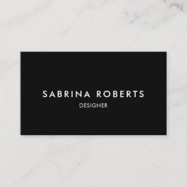 Minimalist Business Card Elegant Black and White  Visitkort