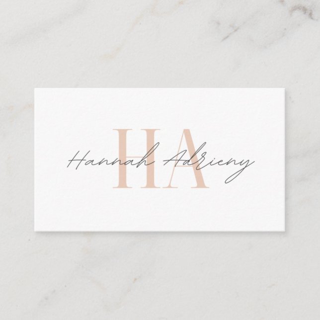 Minimalist business card for your business white visitkort (Framsida)