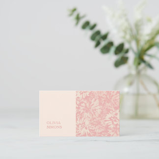 Minimalist Business Cards in boho floral style. Visitkort